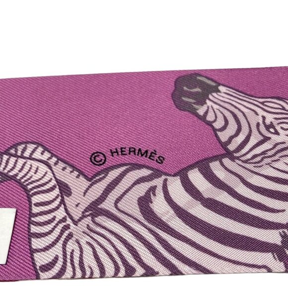 Auth HERMES Twilly - Light Purple Pink Multi Scarf - Picture 3 of 5